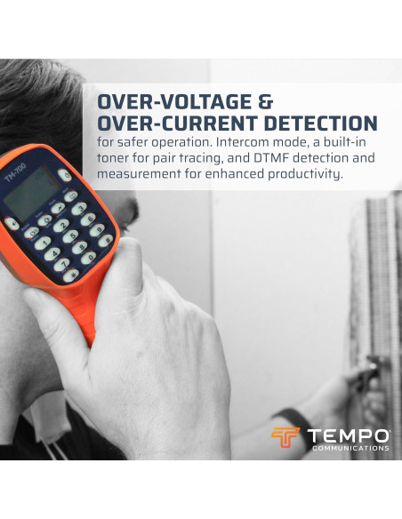 Conjunto de Prueba de Teléfono Tempo TM-700 con Pantalla LCD