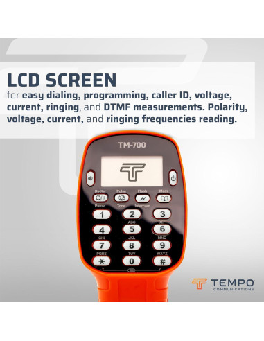 Conjunto de Prueba de Teléfono Tempo TM-700 con Pantalla LCD
