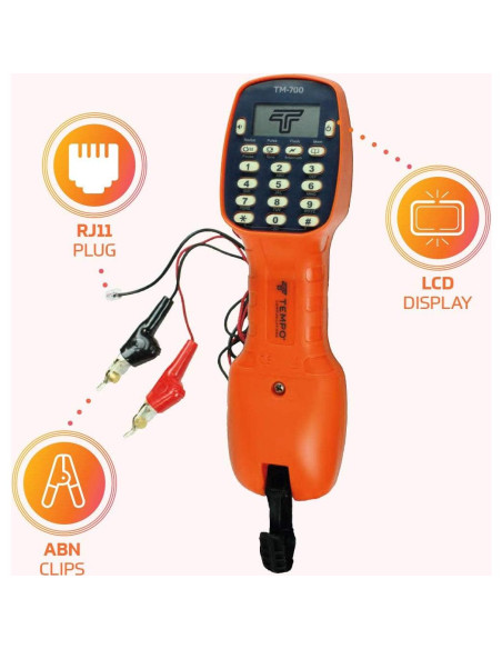 Conjunto de Prueba de Teléfono Tempo TM-700 con Pantalla LCD
