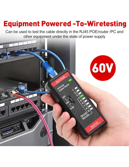 Probador de Red Aideepen RJ45 y RJ11 2 en 1 para Cables