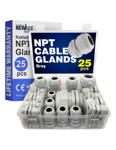 Kit 25 Pasacables NPT New Age America KableLock IP68 Gris