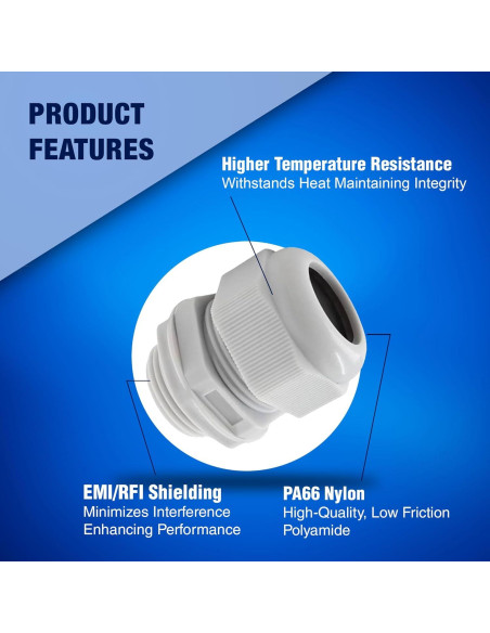 Kit 25 Pasacables NPT New Age America KableLock IP68 Gris