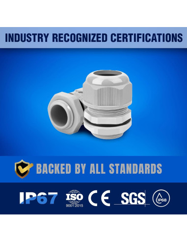 Kit 25 Pasacables NPT New Age America KableLock IP68 Gris