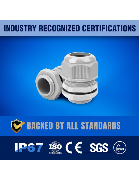 Kit 25 Pasacables NPT New Age America KableLock IP68 Gris