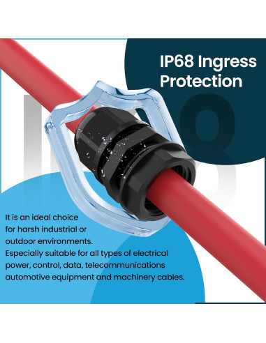 Estrangulador de Alivio de Tensión SDTC Tech M20x1.5 IP68 10 Pcs