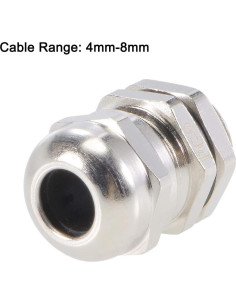 Conector de Cable PG9 uxcell 4-8mm Impermeable 5pcs 2