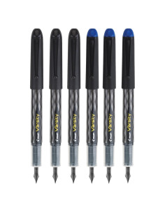 Combo 6 Plumas Fuente Pilot Varsity Negras y Azules