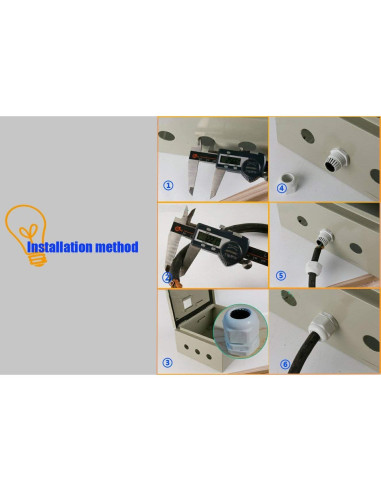 Conectores de Juntas de Cable Gland YXQ PG29 18-24mm 3Pcs