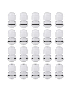 Conectores de Cable PG7 uxcell 20pcs Nylon Impermeables 3-5.5mm