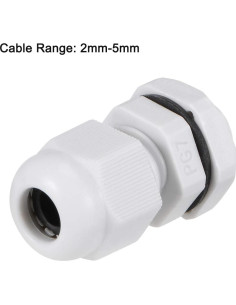 Conectores de Cable PG7 uxcell 20pcs Nylon Impermeables 3-5.5mm 2