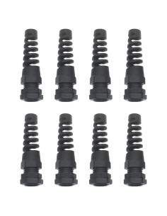 Conector de Cable Impermeable HAJXZH PG11 Negro 8 Piezas
