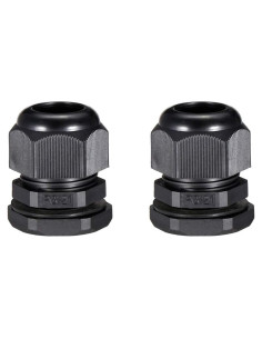 Conector de Cable PG21 uxcell Negro 12-18mm Impermeable