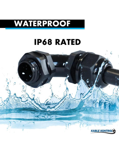 Conectores de Cable en Codo Nylon Kable Kontrol 1/2" 20 Pcs