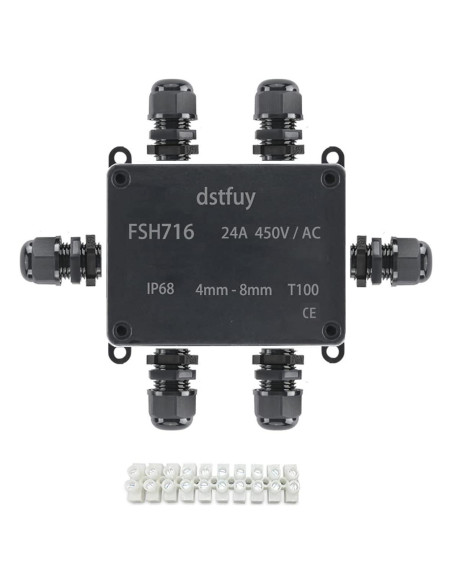 Caja Eléctrica Impermeable IP68 dstfuy 120x95x50mm 24A