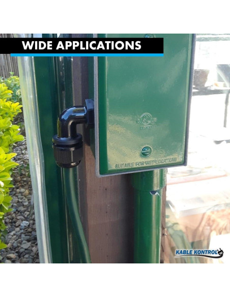 Conectores de Cable en Codo Nylon Kable Kontrol 1/2" 20 Pcs