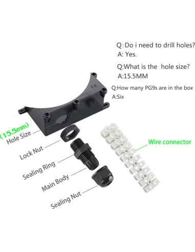 Caja Eléctrica Impermeable IP68 dstfuy 120x95x50mm 24A