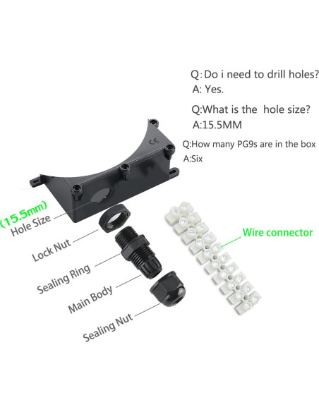 Caja Eléctrica Impermeable IP68 dstfuy 120x95x50mm 24A