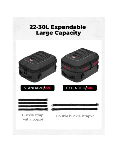 Bolsa de Cola KEMIMOTO 30L Impermeable Expandible para Motocicleta 2