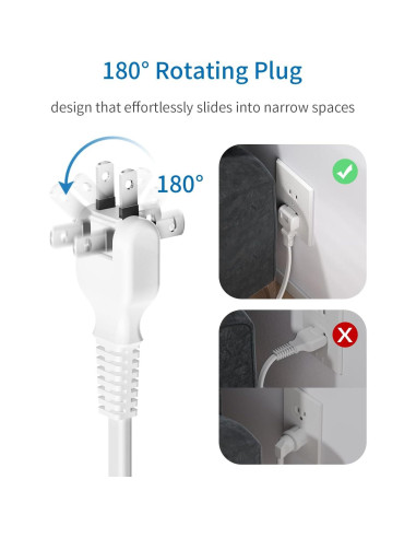 Regleta NTONPOWER 2 Enchufes 6 Salidas 4 USB 3m Protector 2100J