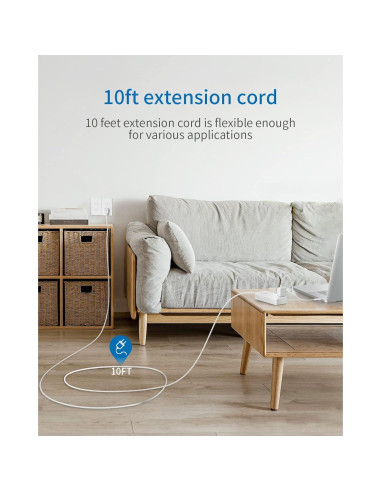 Regleta NTONPOWER 2 Enchufes 6 Salidas 4 USB 3m Protector 2100J