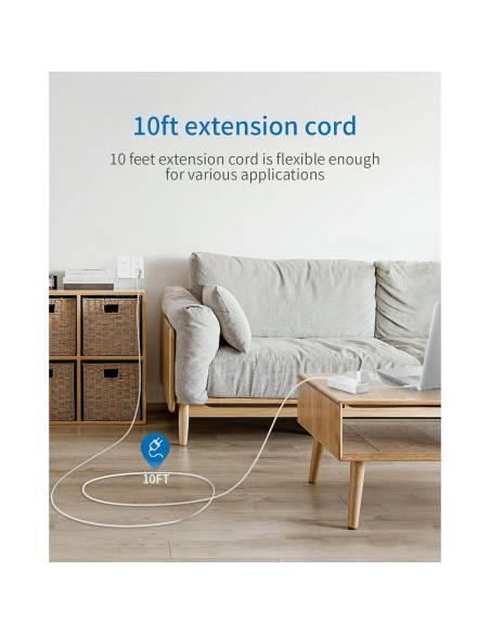 Regleta NTONPOWER 2 Enchufes 6 Salidas 4 USB 3m Protector 2100J