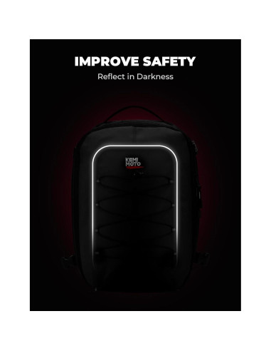 Bolsa de Cola KEMIMOTO 30L Impermeable Expandible para Motocicleta