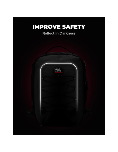 Bolsa de Cola KEMIMOTO 30L Impermeable Expandible para Motocicleta