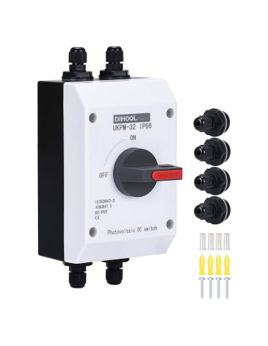Interruptor Solar DIHOOL 32A 1200V 4P IP66 Aislador Exterior