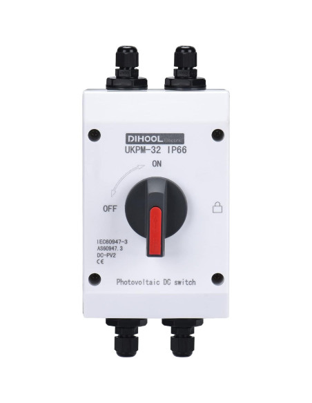 Interruptor Solar DIHOOL 32A 1200V 4P IP66 Aislador Exterior