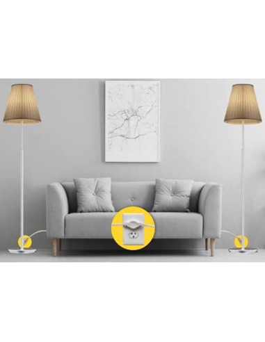 Regleta de Extensión Doble W4W 12 pies (3.6 m) 6 Salidas