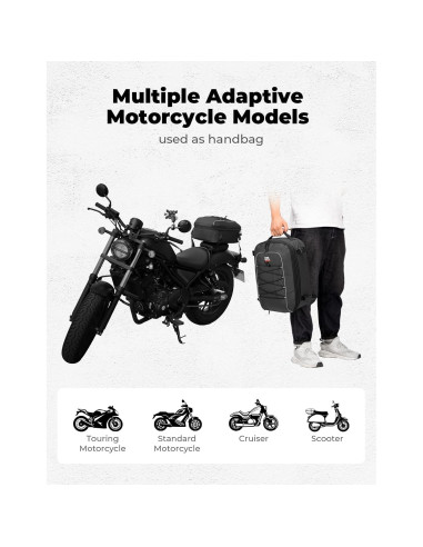 Bolsa de Cola KEMIMOTO 30L Impermeable Expandible para Motocicleta