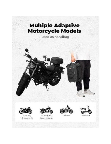 Bolsa de Cola KEMIMOTO 30L Impermeable Expandible para Motocicleta