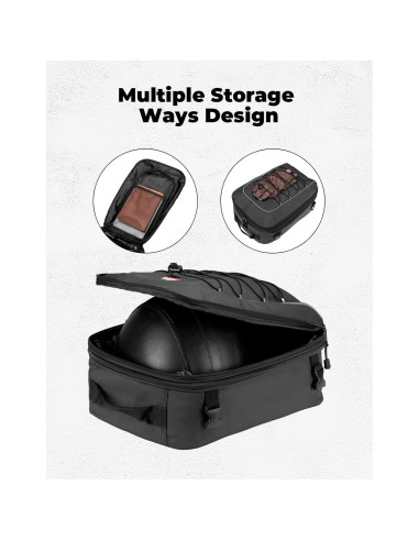 Bolsa de Cola KEMIMOTO 30L Impermeable Expandible para Motocicleta