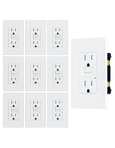 Enchufes GFCI 15A BRILLTECH Resistente a la Intemperie 10PACK