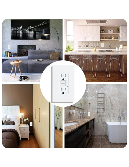 Enchufes GFCI 15A BRILLTECH Resistente a la Intemperie 10PACK