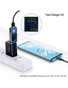 Cargador de Pared Rápido 3.0 iSeekerKit 4 Puertos USB 18W 2