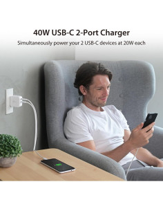 Cargador de pared USB C 40W j5create JUP2440 - Carga rápida 2