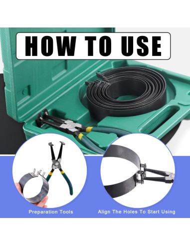 Juego de Herramientas de Compresor de Anillos Glarks 15Pcs