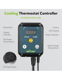 Controlador de Termostato Digital BN-LINK T7E(H) 1000W 2