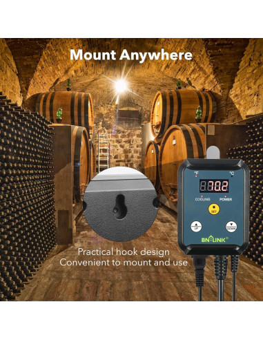 Controlador de Termostato Digital BN-LINK T7E(H) 1000W