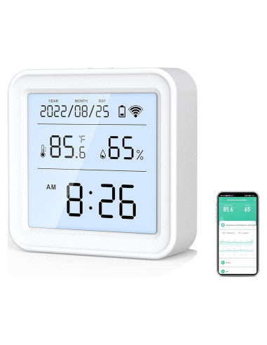 Higrómetro Digital WiFi Gaoducash con Alertas y Pantalla LCD