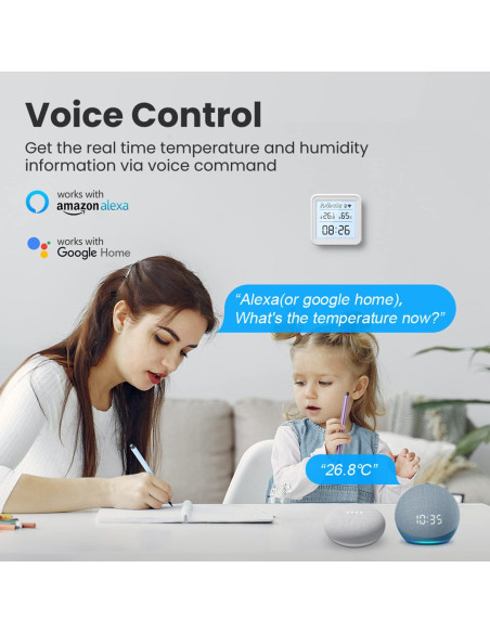 Higrómetro Digital WiFi Gaoducash con Alertas y Pantalla LCD