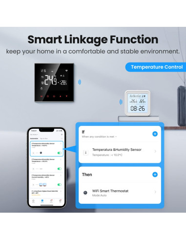 Higrómetro Digital WiFi Gaoducash con Alertas y Pantalla LCD