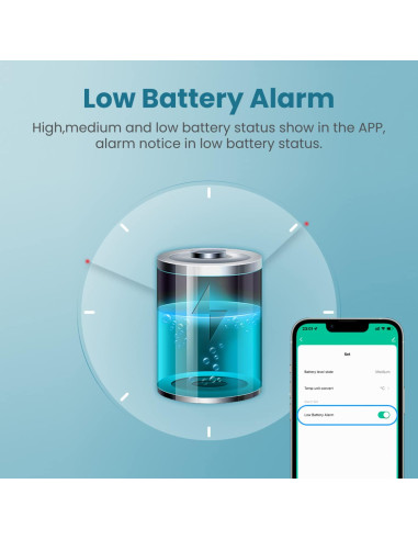 Higrómetro Digital WiFi Gaoducash con Alertas y Pantalla LCD