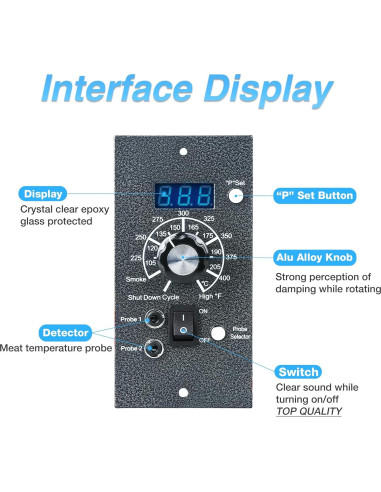 Controlador Digital Mejorado Unidanho BAC365 para Parrilla Traeger