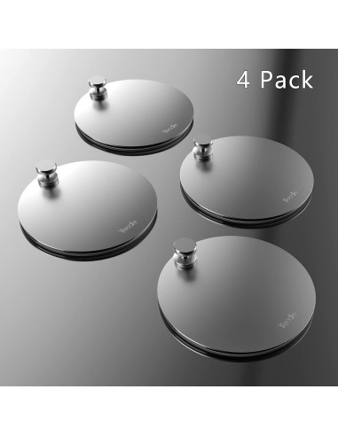 Soporte de Pared Teccle para Sensor de Temperatura Nest - Acero Inoxidable, Paquete de 4, Sin Agujeros