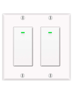 Interruptor de Luz Inteligente Micmi 2 Gang WiFi Control Remoto