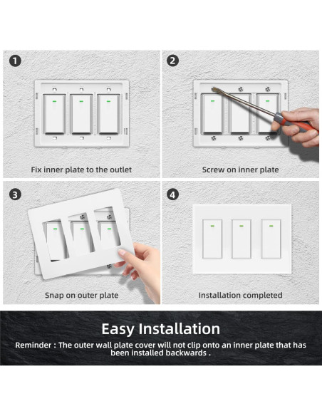 Interruptor Inteligente 3 Gang Bekca WiFi 2.4GHz Control Voz