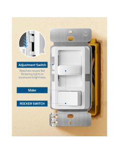 Interruptor Regulador Dewenwils para Luces LED 150W/600W Blanco - 2 Paquetes 2