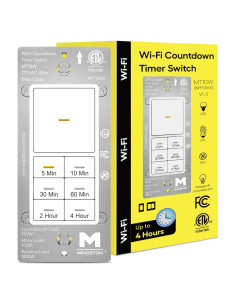 Interruptor de Temporizador WiFi Minoston MT10W - 6 Opciones de Cuenta Regresiva